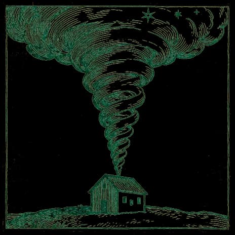 An engraved almanac emblem for dreaming of Tornado