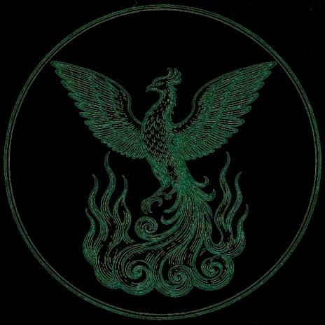An engraved almanac emblem for the angel number 5555