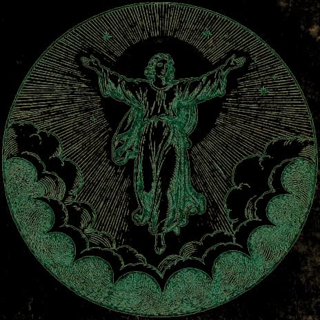 An engraved almanac emblem for dreaming of Flying
