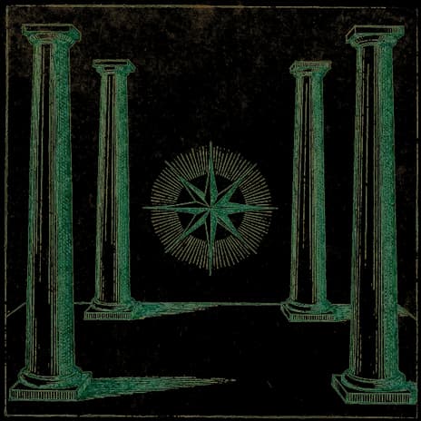 An engraved almanac emblem for the angel number 4444